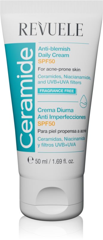Revuele Ceramide Anti-Blemish Daily Cream crema de zi protectoare pentru ten acneic SPF 50 50 ml