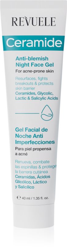 Revuele Ceramide Anti-Blemish Night Face Gel gel împotriva imperfecțiunilor pentru noapte 40 ml