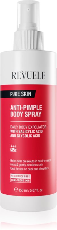Revuele Pure Skin Anti-Pimple spray pentru corp impotriva acneei 150 ml