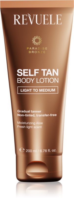 Revuele Paradise Bronze Self Tan Body Lotion lotiune autobronzanta pentru bronzare graduala