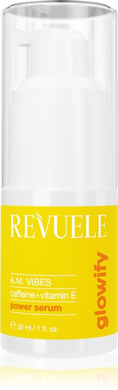 Revuele Glowify A.M. Vibes Power Serum Caffeine + Vitamin E ser cu efect iluminator zona ochilor 30 ml