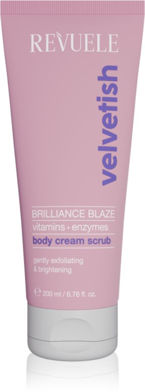 Revuele Velvetish Brilliance Blaze Body Cream Scrub exfoliant pentru corp cu efect de iluminare 200 ml