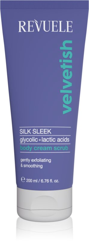 Revuele Velvetish Sleek Body Body Cream Scrub exfoliant delicat pentru corp cu efect de netezire 200 ml