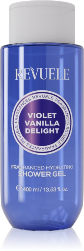 Revuele Violet Vanilla Delight Fragranced Hydrating Shower Gel gel parfumat pentru duș cu efect de hidratare pentru femei 400 ml