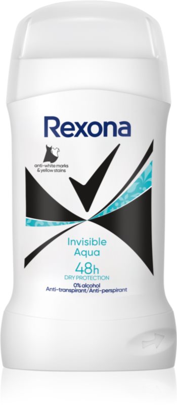 Rexona Invisible Aqua deodorant stick impotriva petelor albe si galbene 50 ml