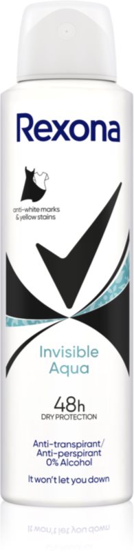 Rexona Invisible Aqua deodorant spray impotriva petelor albe si galbene
