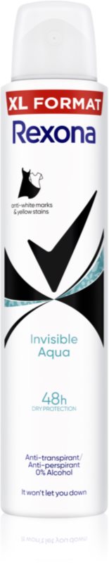 Rexona Invisible Aqua deodorant spray impotriva petelor albe si galbene