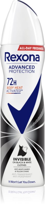 Rexona Advanced Protection Invisible deodorant spray impotriva petelor albe si galbene 150 ml