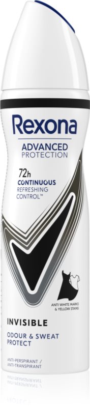 Rexona Advanced Protection Invisible spray anti-perspirant impotriva petelor albe si galbene 150 ml
