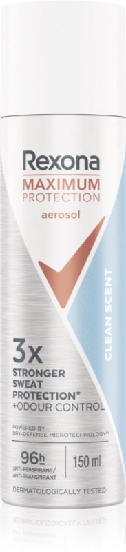 Rexona Maximum Protection Clean Scent deodorant spray impotriva transpiratiei excesive 150 ml