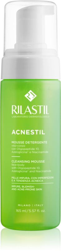 Rilastil Acnestil spuma de curatare ce echilibreaza excesul sebum pentru tenul gras, predispus la acnee 165 ml