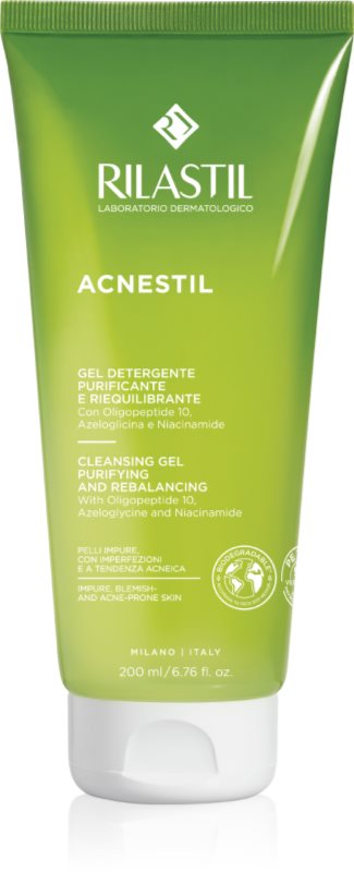 Rilastil Acnestil gel de curatare pentru reducerea sebumului pentru tenul gras, predispus la acnee 200 ml