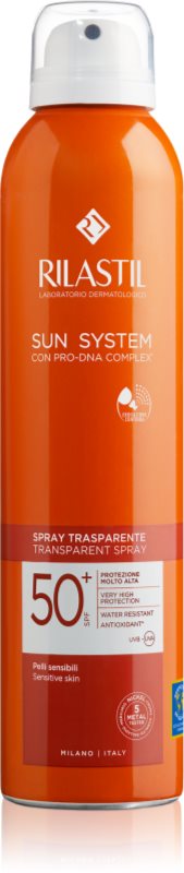 Rilastil Sun System spray transparent pentru bronzare SPF 50+ 200 ml