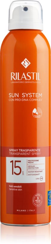 Rilastil Sun System spray transparent pentru bronzare SPF 15 200 ml