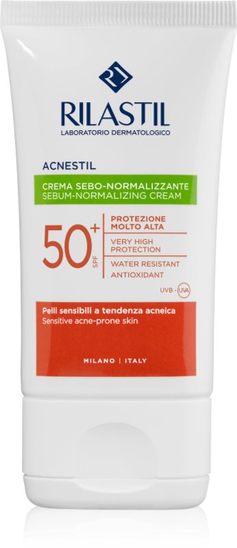 Rilastil Acnestil crema pentru fata, protectoare si matifianta SPF 50+ 40 g