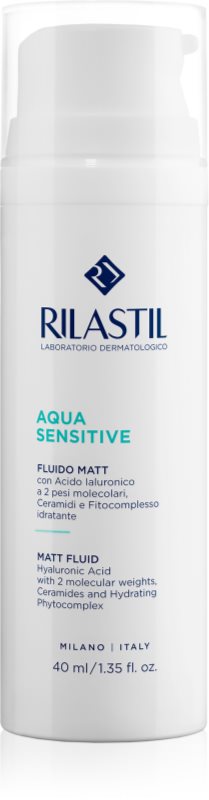 Rilastil Aqua Sensitive fluid matifiant hidratant pentru piele sensibila predispusa la acnee 40 ml