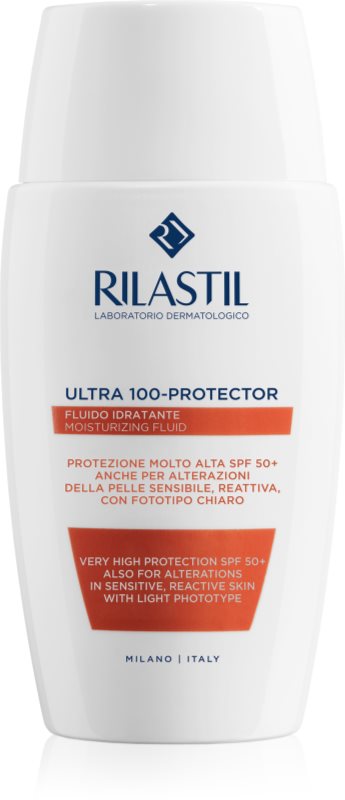 Rilastil Ultra 100-Protector crema fluida hidratanta pentru piele sensibilă SPF 50+ 50 ml
