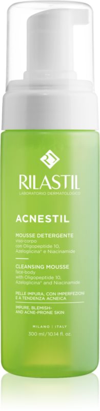 Rilastil Acnestil spuma de curatare ce echilibreaza excesul sebum pentru tenul gras, predispus la acnee