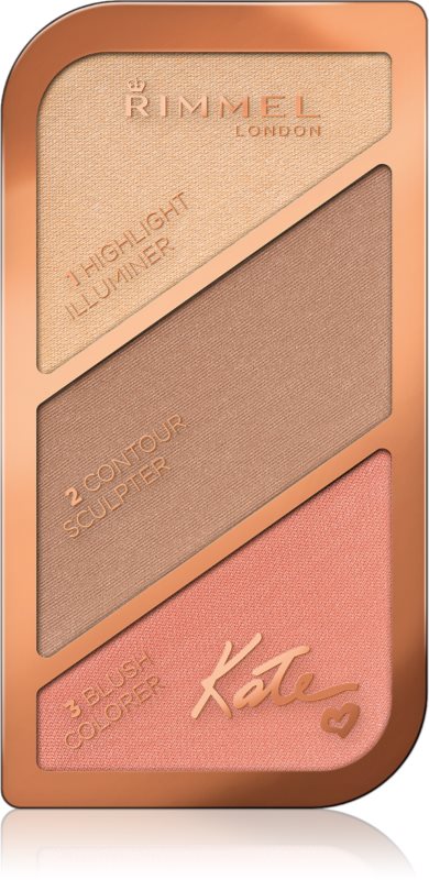 Rimmel Kate Patela pentru conturul fetei culoare 002 Coral Glow 18,5 g