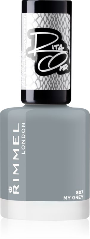 Rimmel 60 Seconds By Rita Ora lac de unghii cu uscare rapida culoare 807 My Grey 8 ml