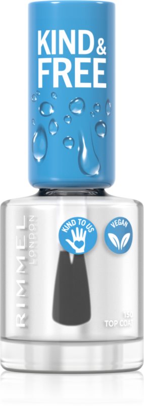 Rimmel Kind & Free lac de unghii/parte sus culoare 150 Oxygen Wave 8 ml