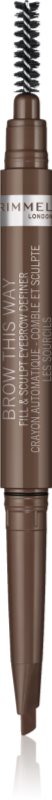 Rimmel Brow This Way creion pentru sprancene perie 2 in 1