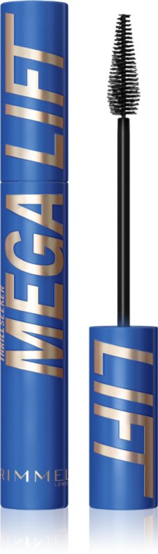 Rimmel Thrill Seeker Mega Lift mascara rezistent la apă pentru curbare și volum culoare 004 Waterproof Black 10 ml