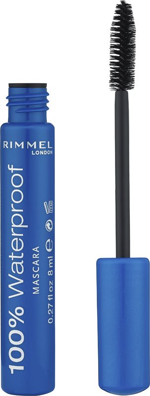 Rimmel 100 % Waterproof mascara waterproof culoare 001 Black Black 8 ml