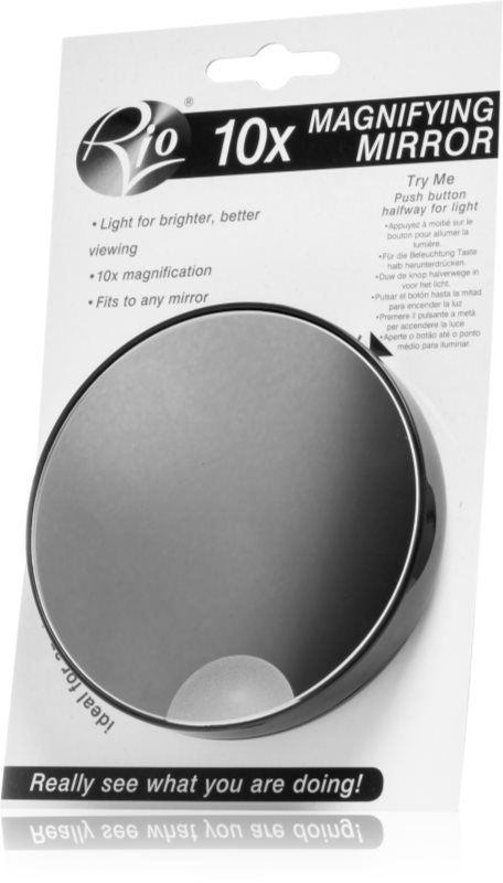 RIO 10x Magnifying Mirror oglinda cosmetica cu ventuze 1 buc
