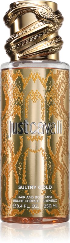 Roberto Cavalli Just Cavalli Sultry Gold spray parfumat pentru corp și păr pentru femei 250 ml
