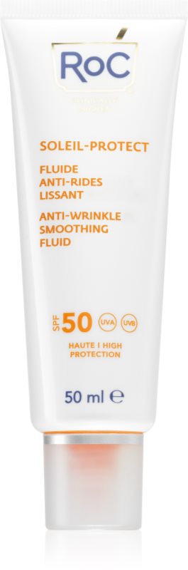 RoC Soleil Protect Anti Wrinkle Smoothing Fluid fluid protecție împotriva îmbătrânirii pielii SPF 50 50 ml