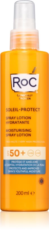 RoC Soleil Protect Moisturising Spray Lotion spray autobronzant hidratant SPF 50+ 200 ml