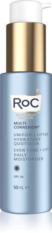RoC Multi Correxion Even Tone + Lift crema de zi pentru fermitate pentru uniformizarea culorii pielii SPF 30 50 ml