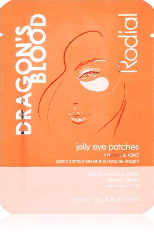 Rodial Dragon's Blood Jelly Eye Patches masca hidrogel pentru ochi pentru hidratare si fermitate 1 buc