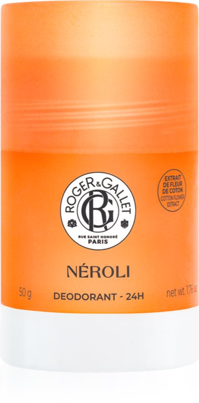 Roger & Gallet Néroli deodorant fără conținut săruri de aluminiu cu protectie 24h unisex 50 g