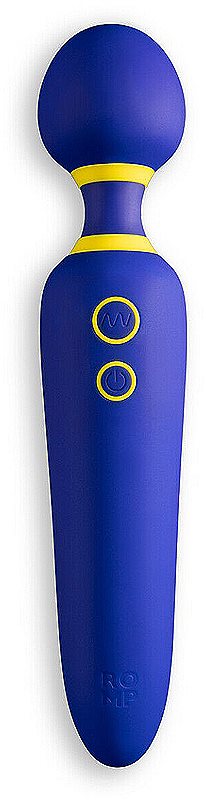 ROMP 2v1 ROMP FLIP Wand Massager cap de masaj și vibrator Blue 22,5 cm