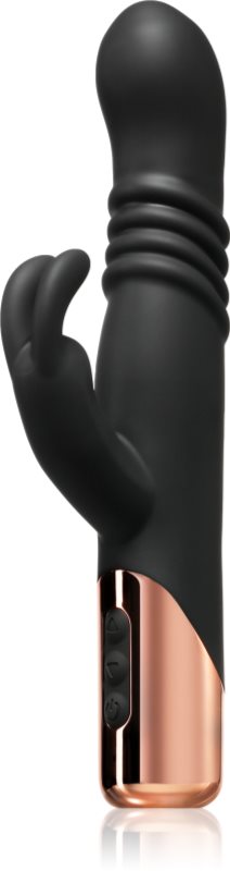 Rosy Gold Rabbit with Thrusting Function vibrator cu stimularea clitorisului 22.8 cm