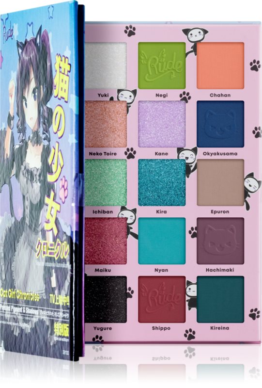 Rude Cosmetics Manga Collection Pigments & Shadows Palette paletă cu farduri de ochi