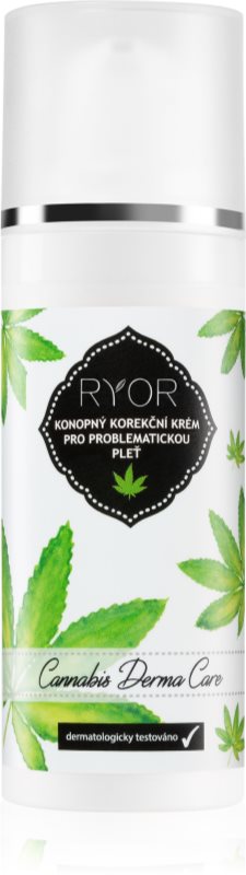 RYOR Cannabis Derma Care cremă corectoare cu cânepă pentru pielea problematica 50 ml