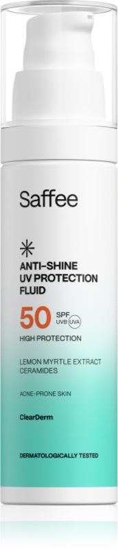 Saffee ClearDerm Anti-shine UV Protection Fluid SPF 50 protective fluid pentru tenul gras, predispus la acnee SPF 50 50 ml