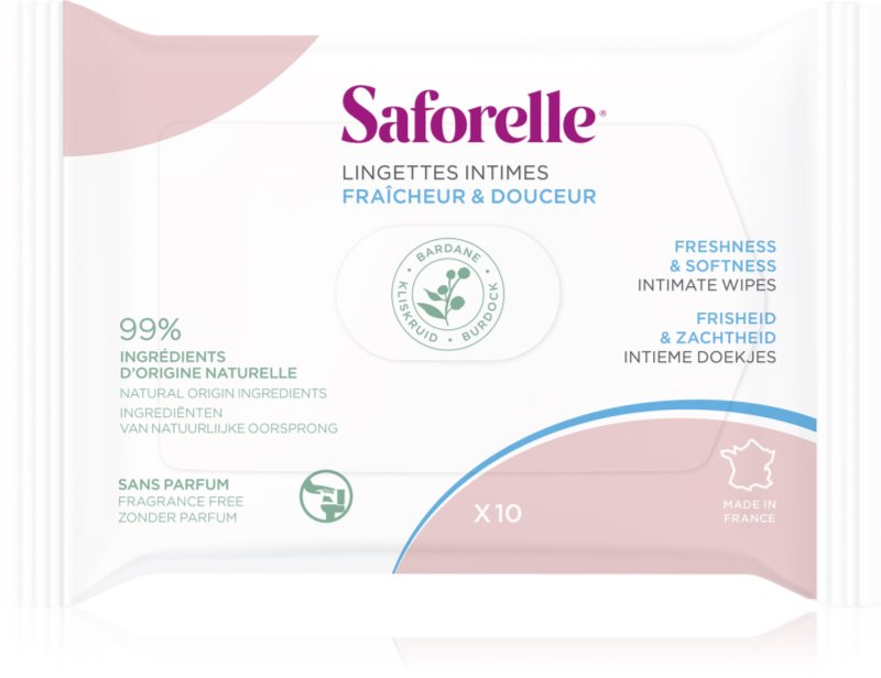 Saforelle Intim whipes servetele umede pentru igiena intima 10 buc