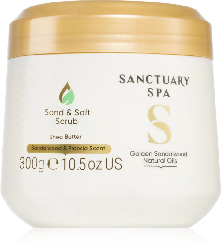 Sanctuary Spa Golden Sandalwood sare pentru exfoliere pentru corp 300 g