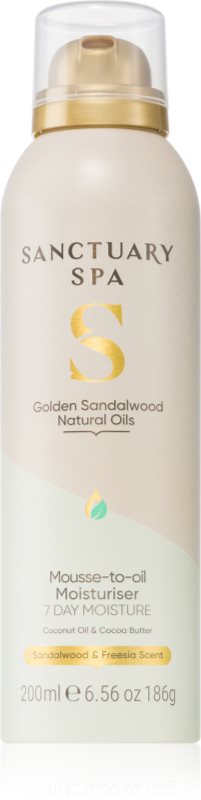 Sanctuary Spa Golden Sandalwood spumă hidratantă cu efect de nutritiv 200 ml