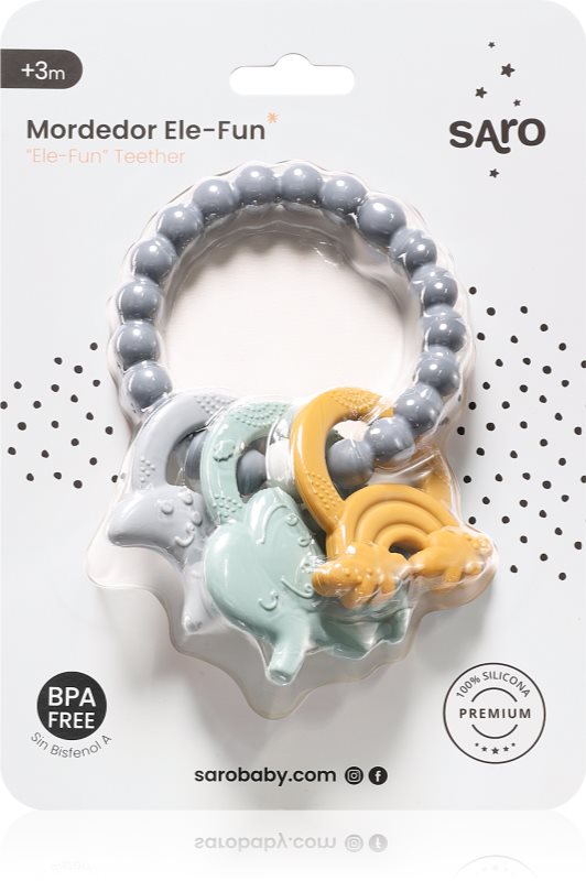 Saro Baby Ele-Fun jucărie pentru dentiție Blue 1 buc