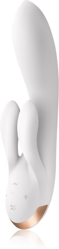 Satisfyer Double Flex vibrator cu stimularea clitorisului White 20 cm