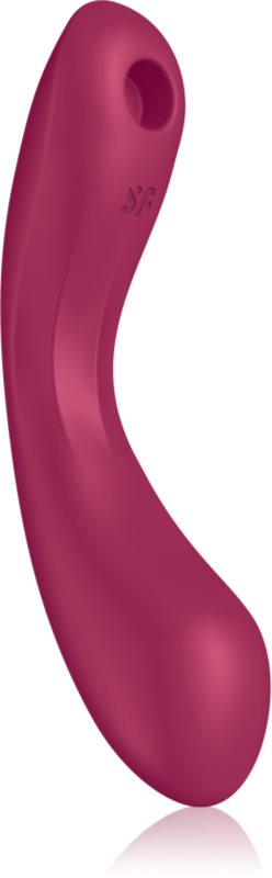 Satisfyer Curvy Trinity 1 vibrator cu stimularea clitorisului red 17,5 cm