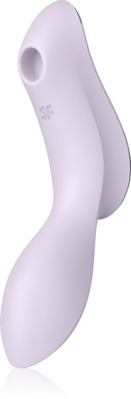Satisfyer Curvy TRINITY 2 vibrator cu stimularea clitorisului violet 16,8 cm