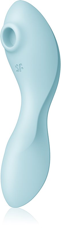 Satisfyer Curvy TRINITY 5+ vibrator cu stimularea clitorisului Blue 16,4 cm