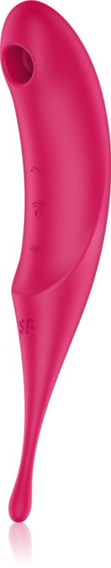 Satisfyer TWIRLING PRO vibrator cu stimularea clitorisului Red 19,9 cm