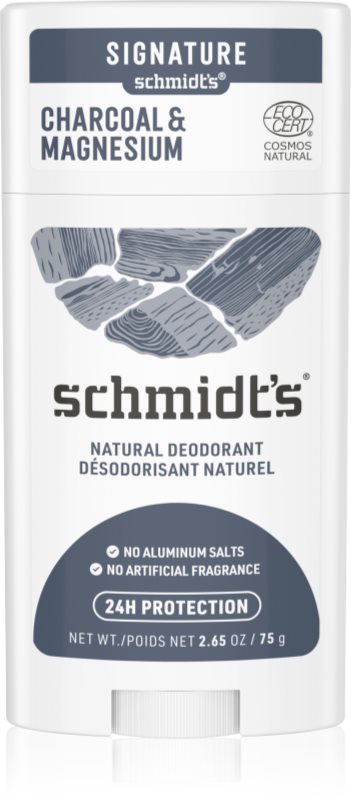 Schmidt's Charcoal + Magnesium deodorant stick 24 de ore 75 g